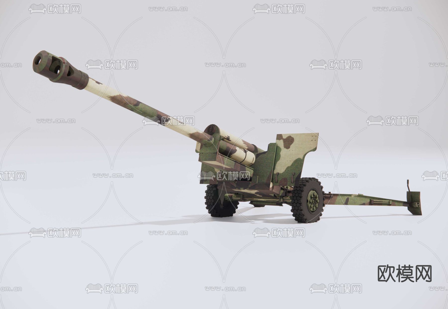 榴弹炮su模型下载（渲染图2）