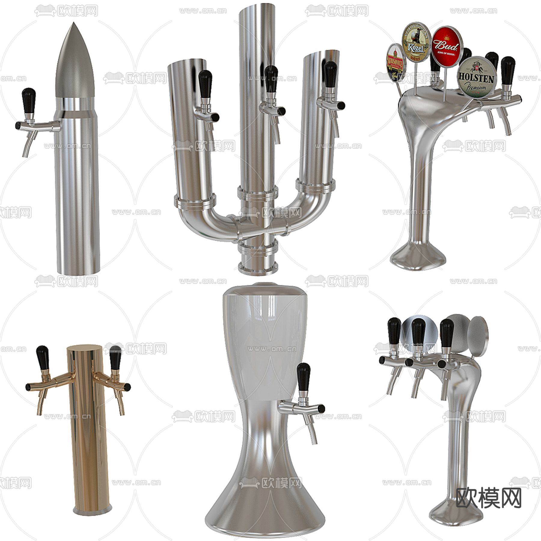 啤酒水龙头3d模型下载