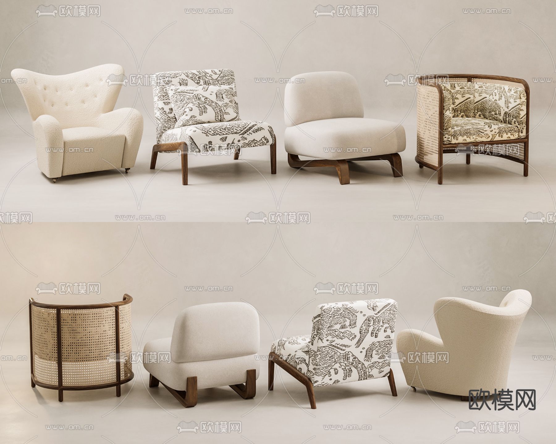 休闲沙发 单人沙发3d模型下载