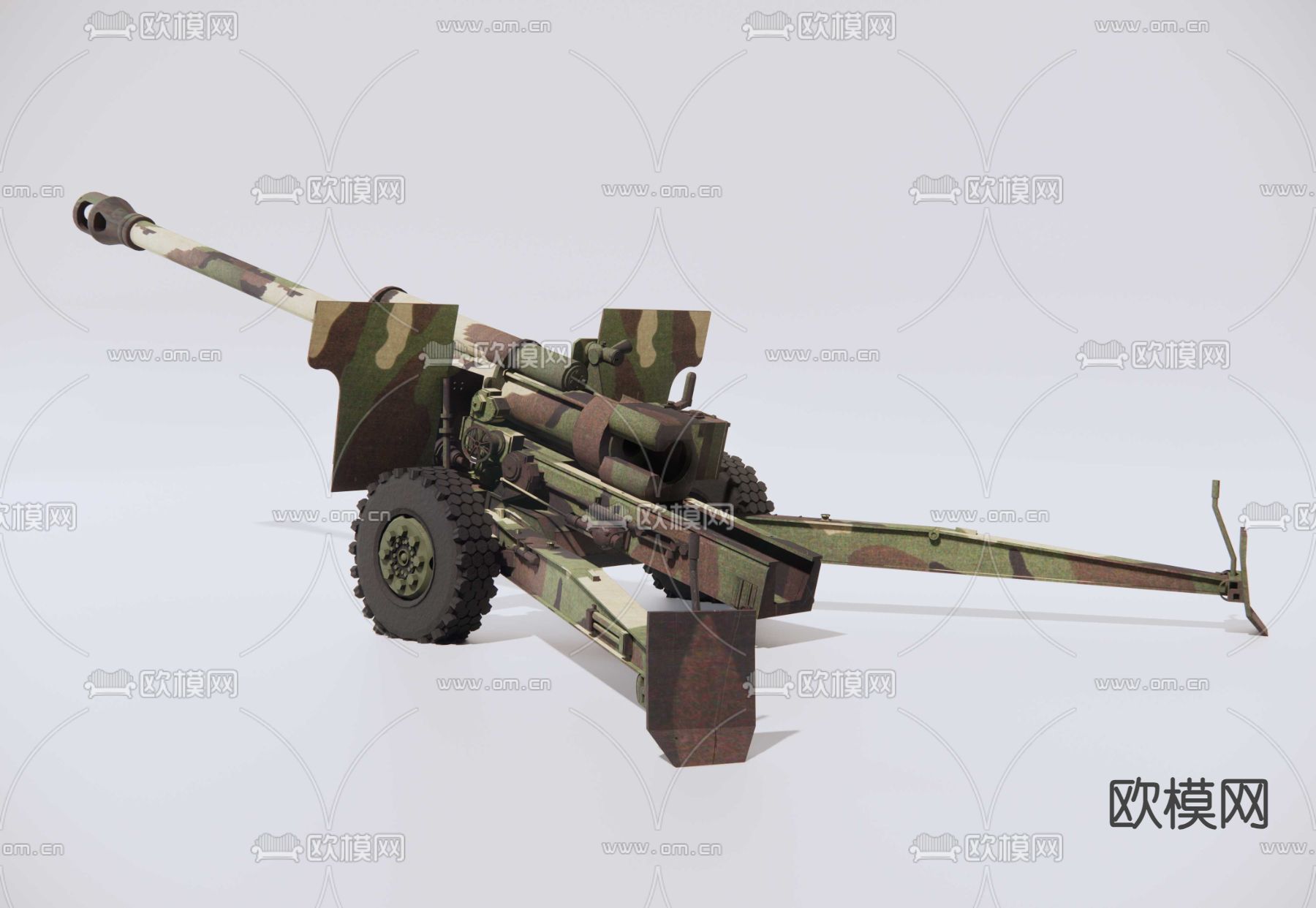 榴弹炮su模型下载（渲染图3）