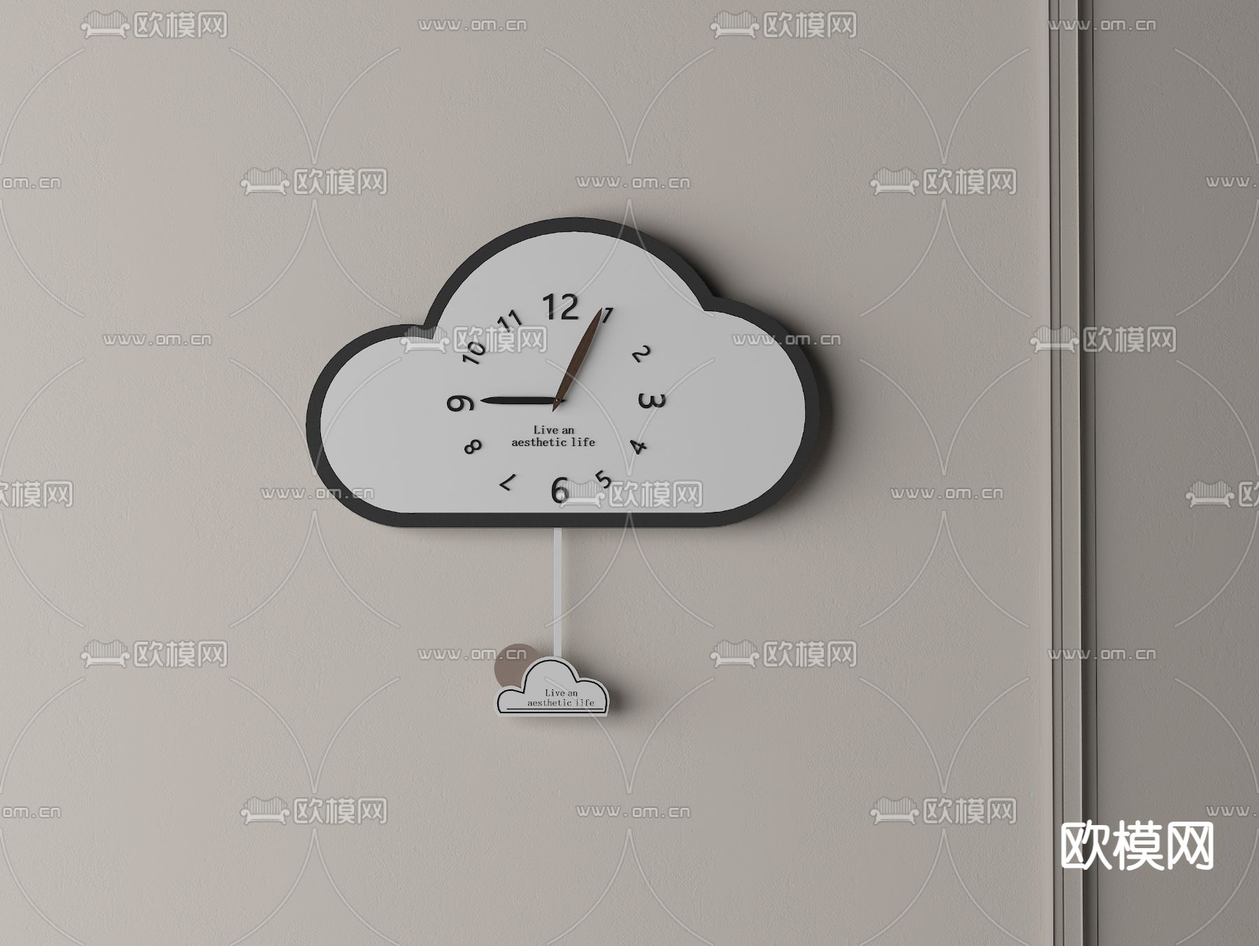 卡通钟表 时钟 挂钟3d模型下载