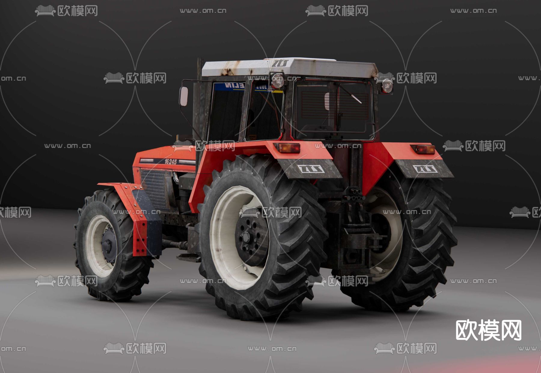 大型拖拉机su模型下载（渲染图3）