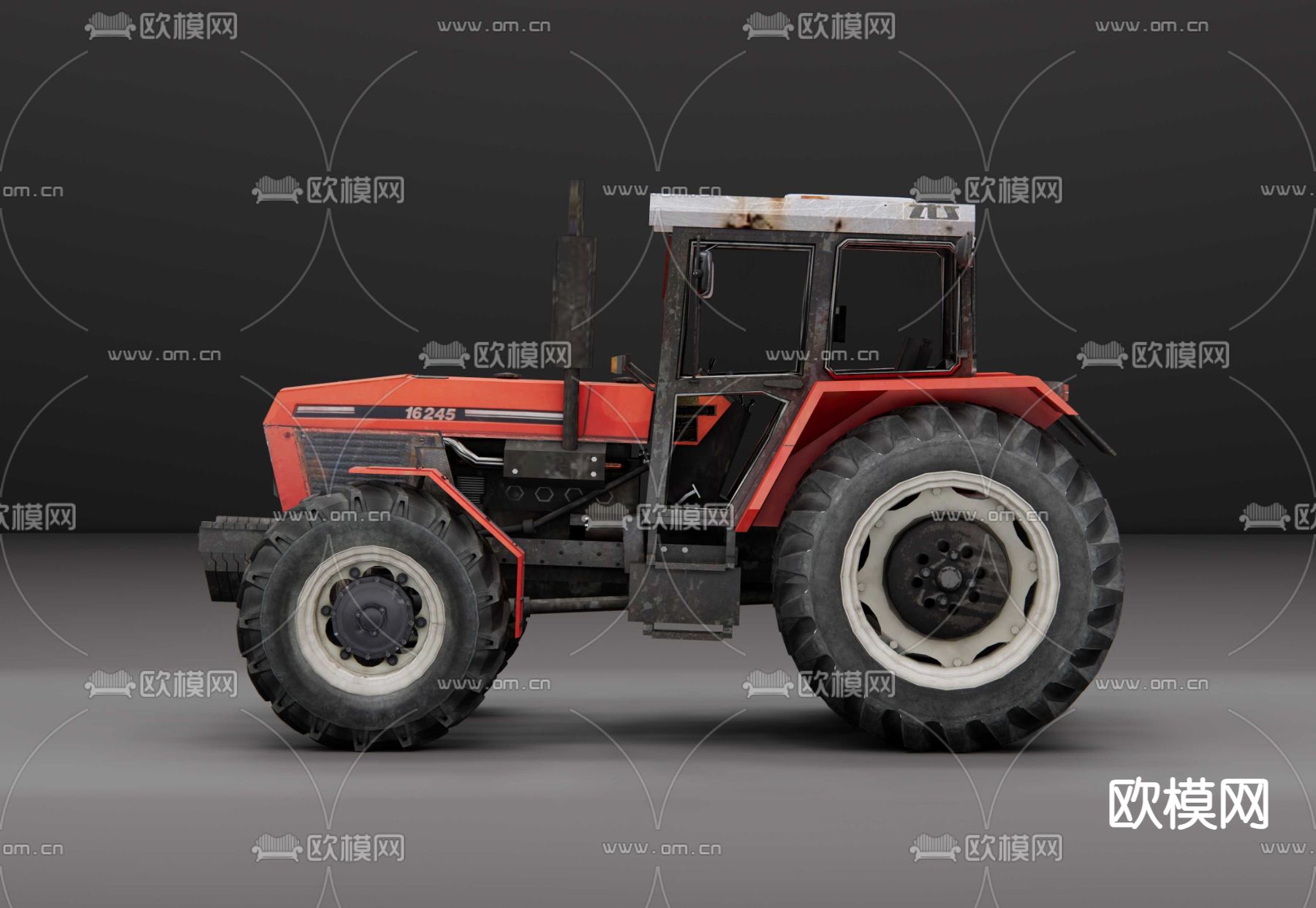 大型拖拉机su模型下载（渲染图2）