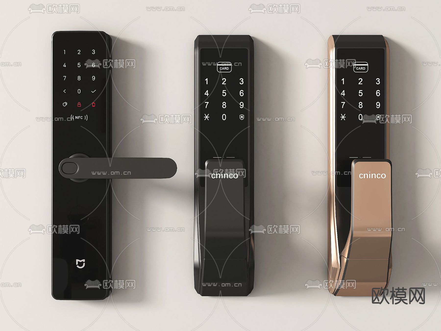 智能锁 指纹锁 密码锁 防盗锁3d模型下载