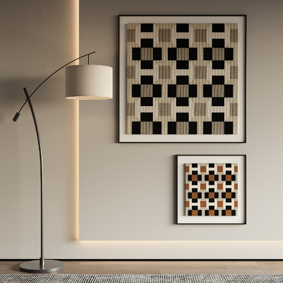  侘寂风装饰画su模型 