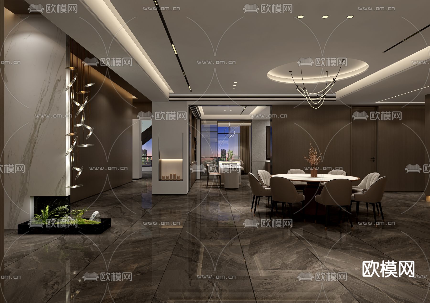 意式客餐厅3d模型下载（渲染图6）