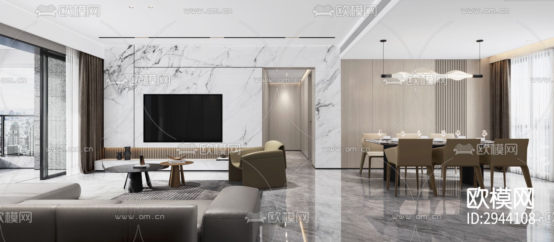 家装CAD施工图下载（渲染图1）