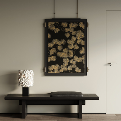 新中式装饰画 挂画su模型