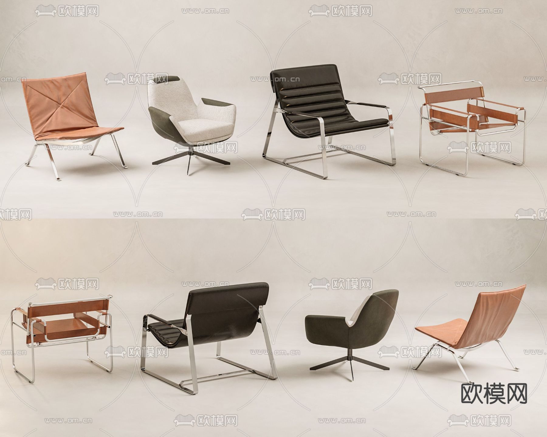 现代椅子 休闲椅3d模型下载