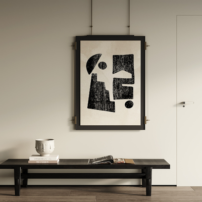 侘寂风装饰画 挂画su模型