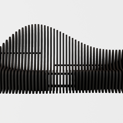  格栅艺术椅子 户外椅子su模型 