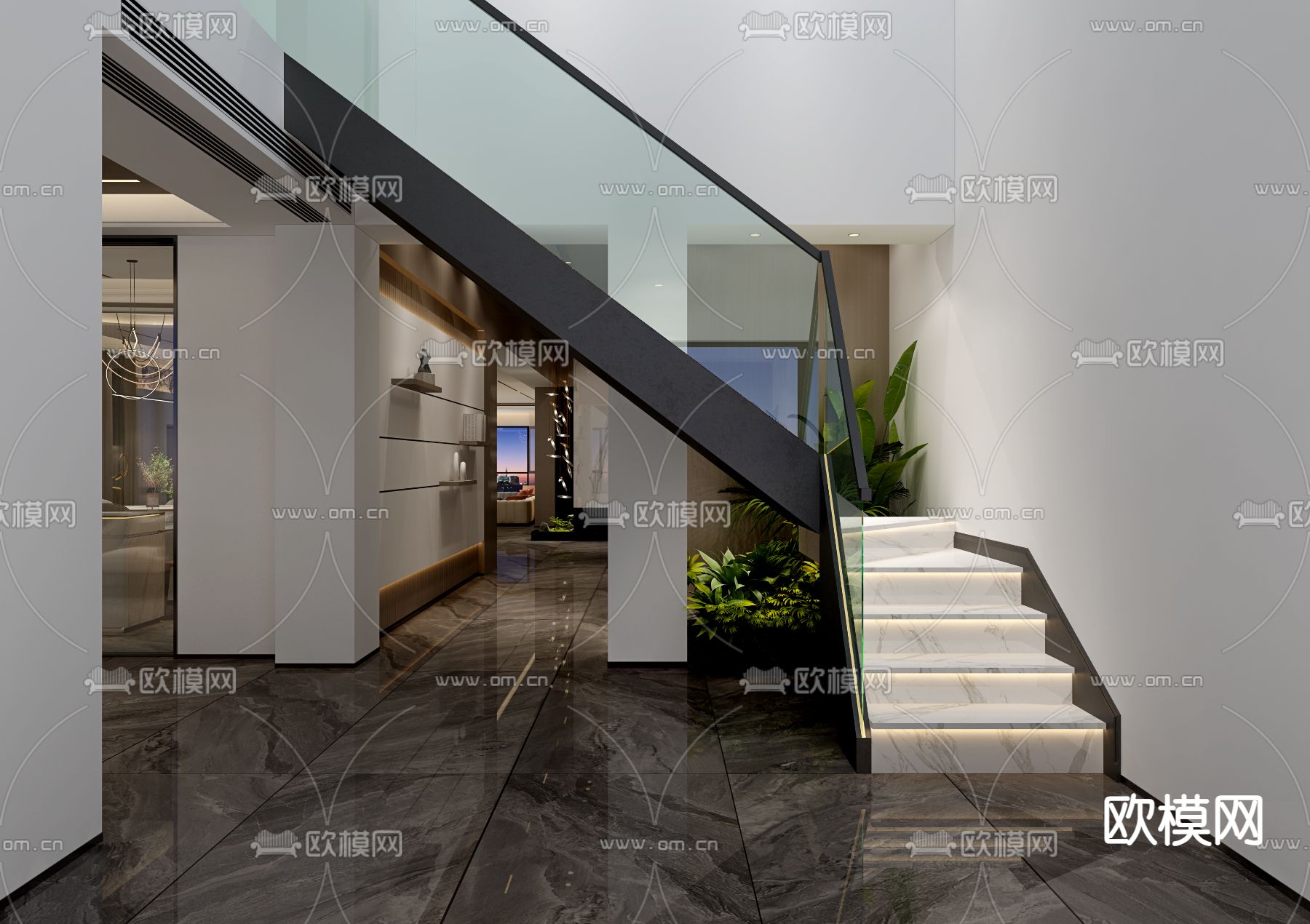 意式客餐厅3d模型下载（渲染图3）