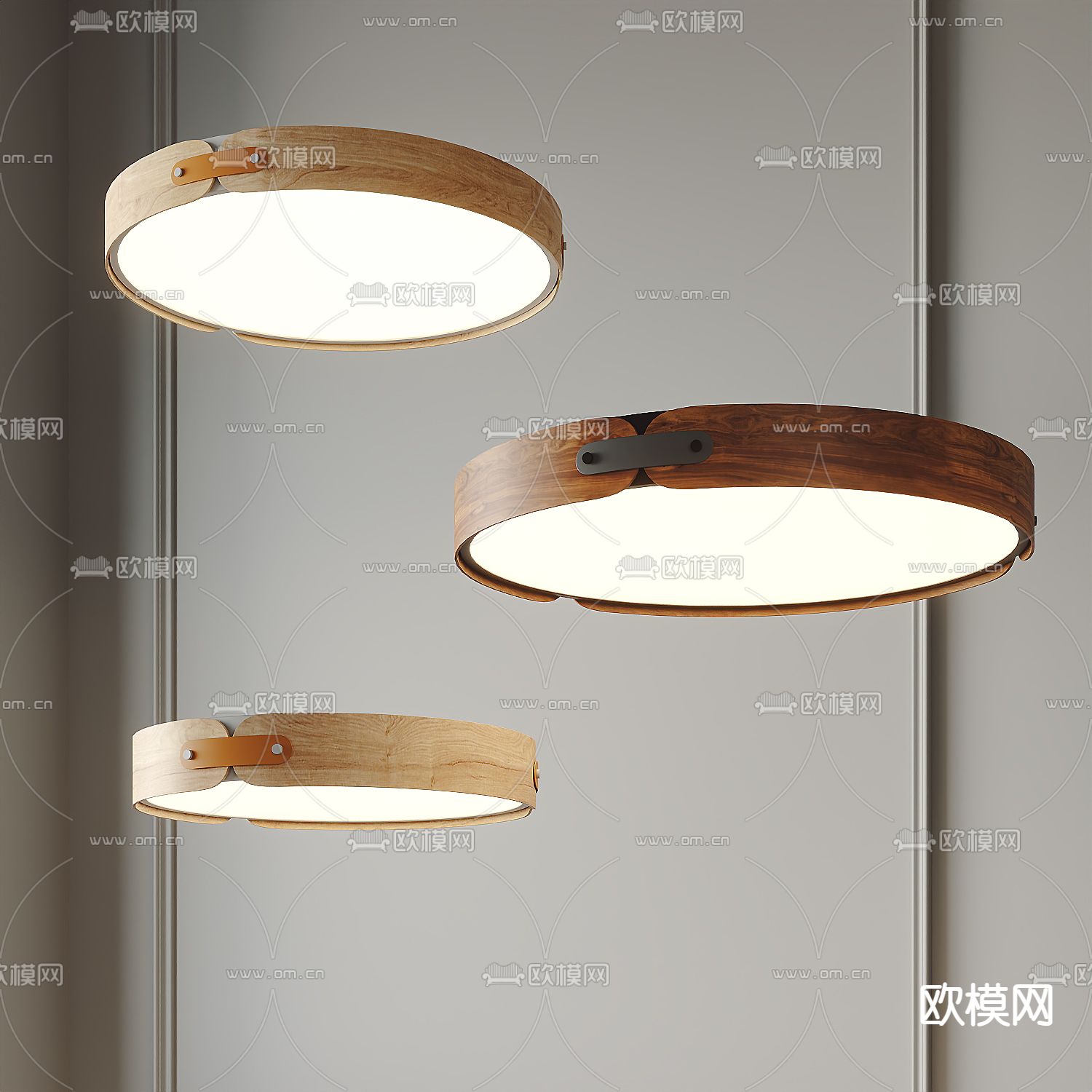 侘寂吸顶灯 卧室灯3d模型下载