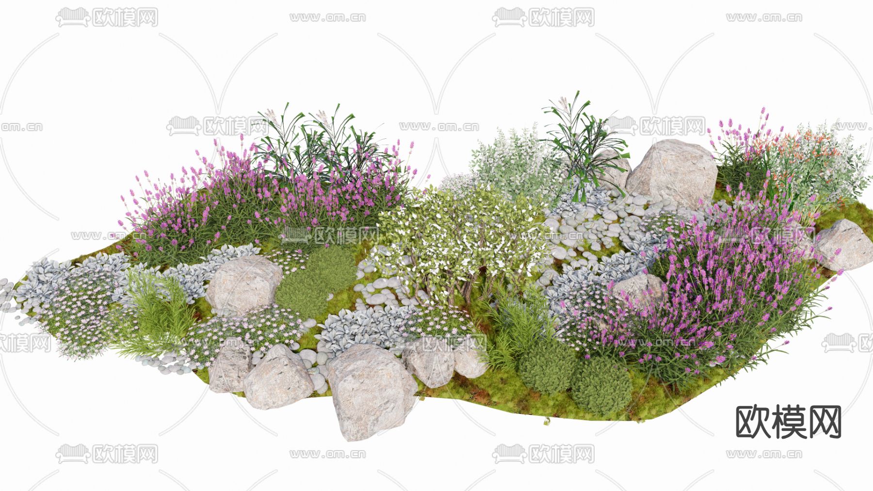 灌木丛 花草su模型下载（渲染图1）