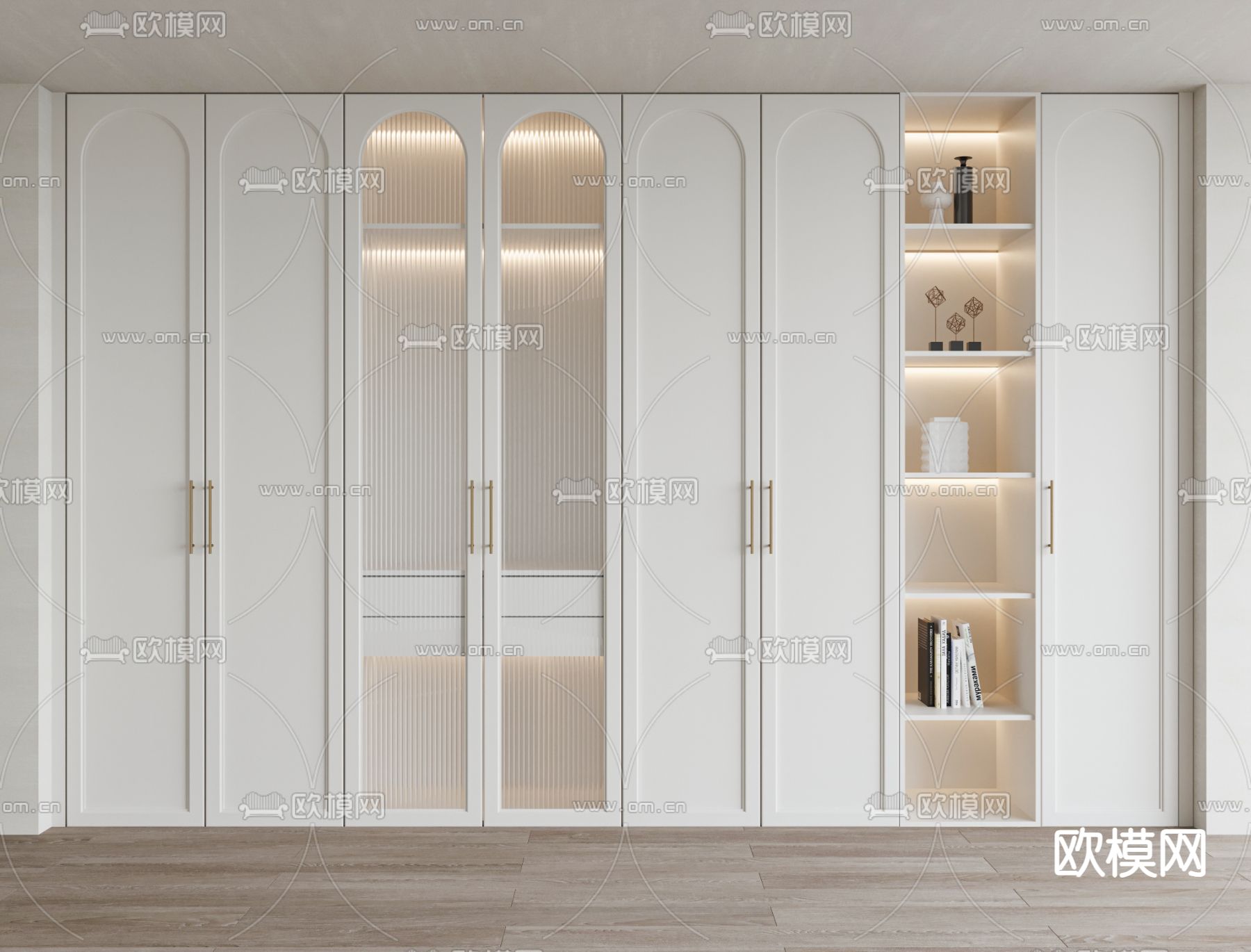 法式衣柜 衣橱3d模型下载