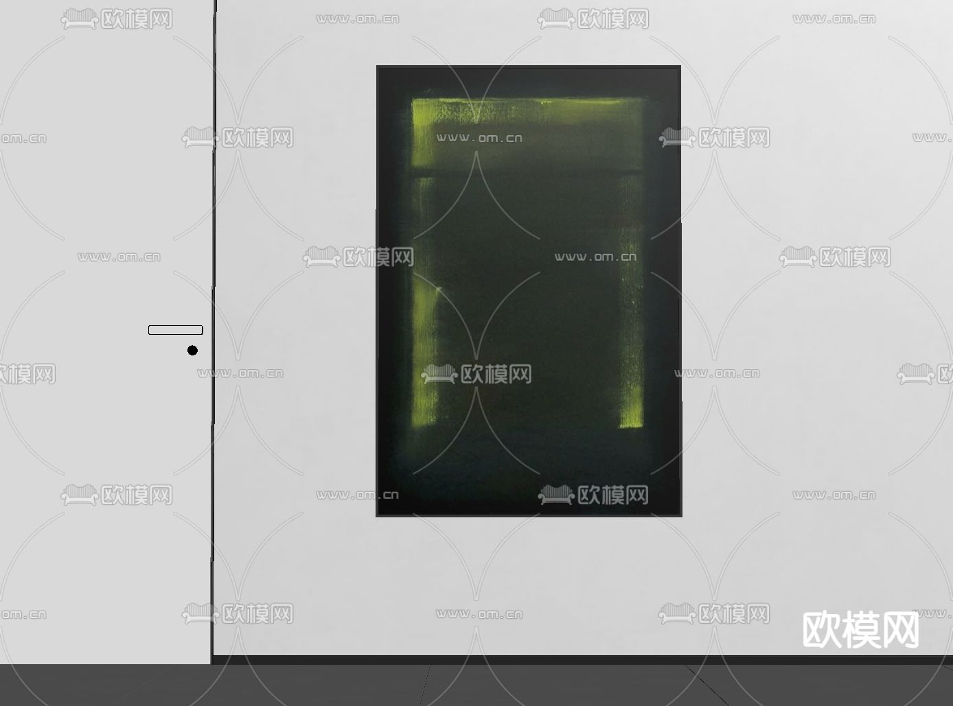 孟菲斯装饰画 挂画 抽象画3d模型下载（渲染图2）