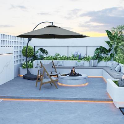  屋顶花园su模型 