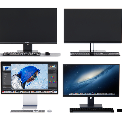  电脑显示屏 键盘 鼠标su模型 