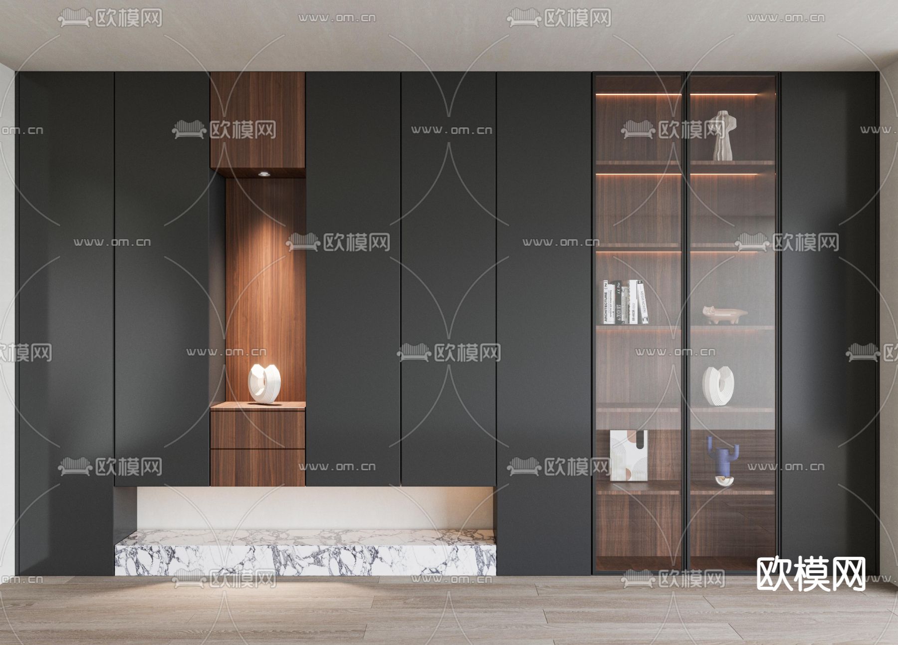 玄关柜 装饰柜 陈列柜3d模型下载