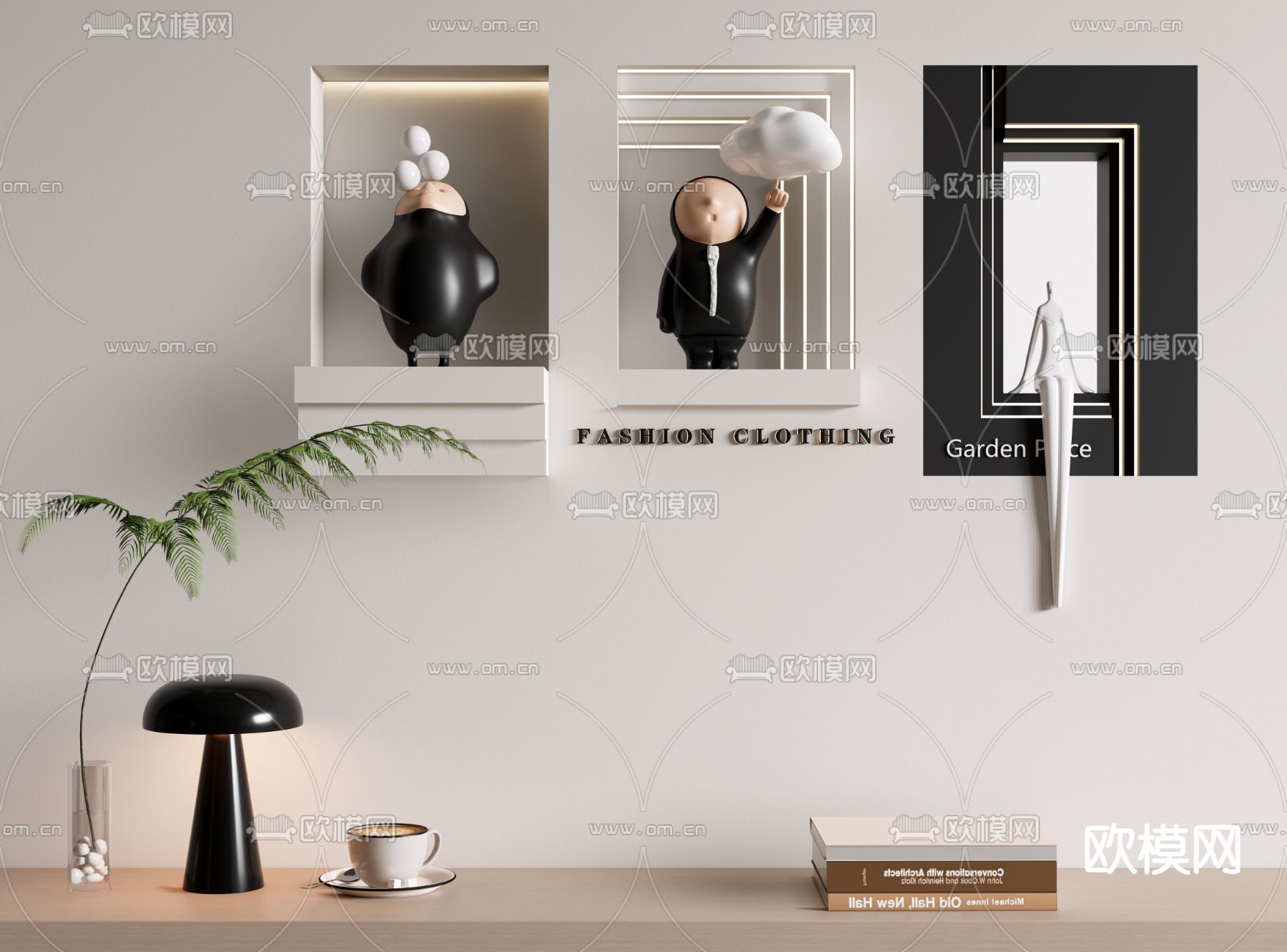 雕塑 摆件 潮玩 卡通公仔su模型下载（渲染图1）