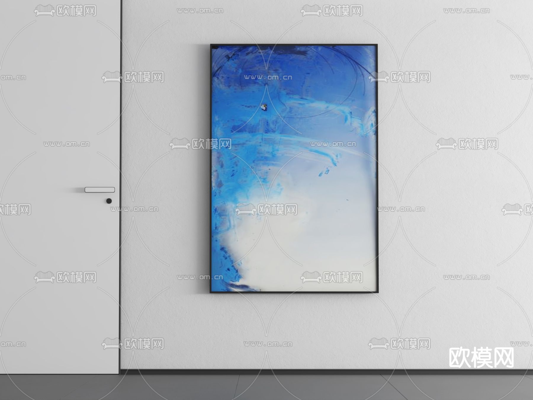 孟菲斯风挂画 抽象画 装饰画3d模型下载