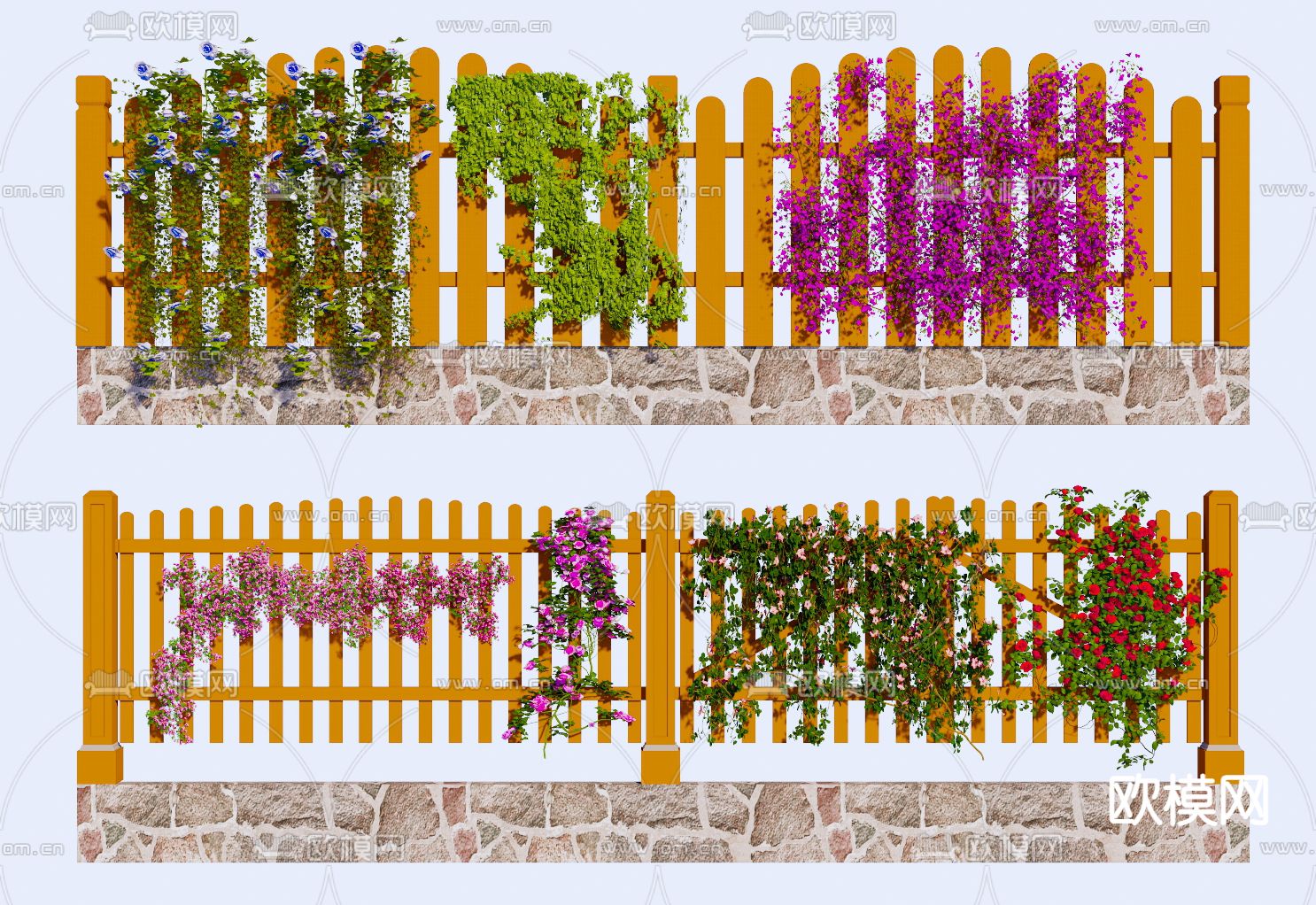 藤蔓 藤本植物 爬山虎 爬墙虎su模型下载（渲染图1）