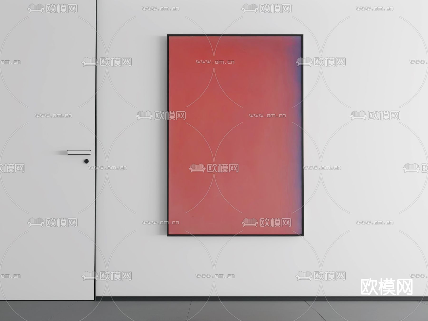 孟菲斯装饰画 挂画 抽象画3d模型下载（渲染图1）