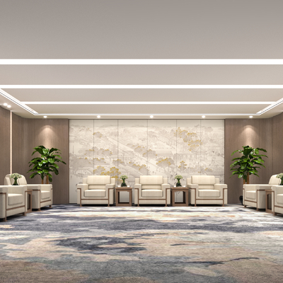  贵宾接待室su模型 