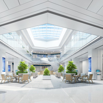  商场中庭su模型 