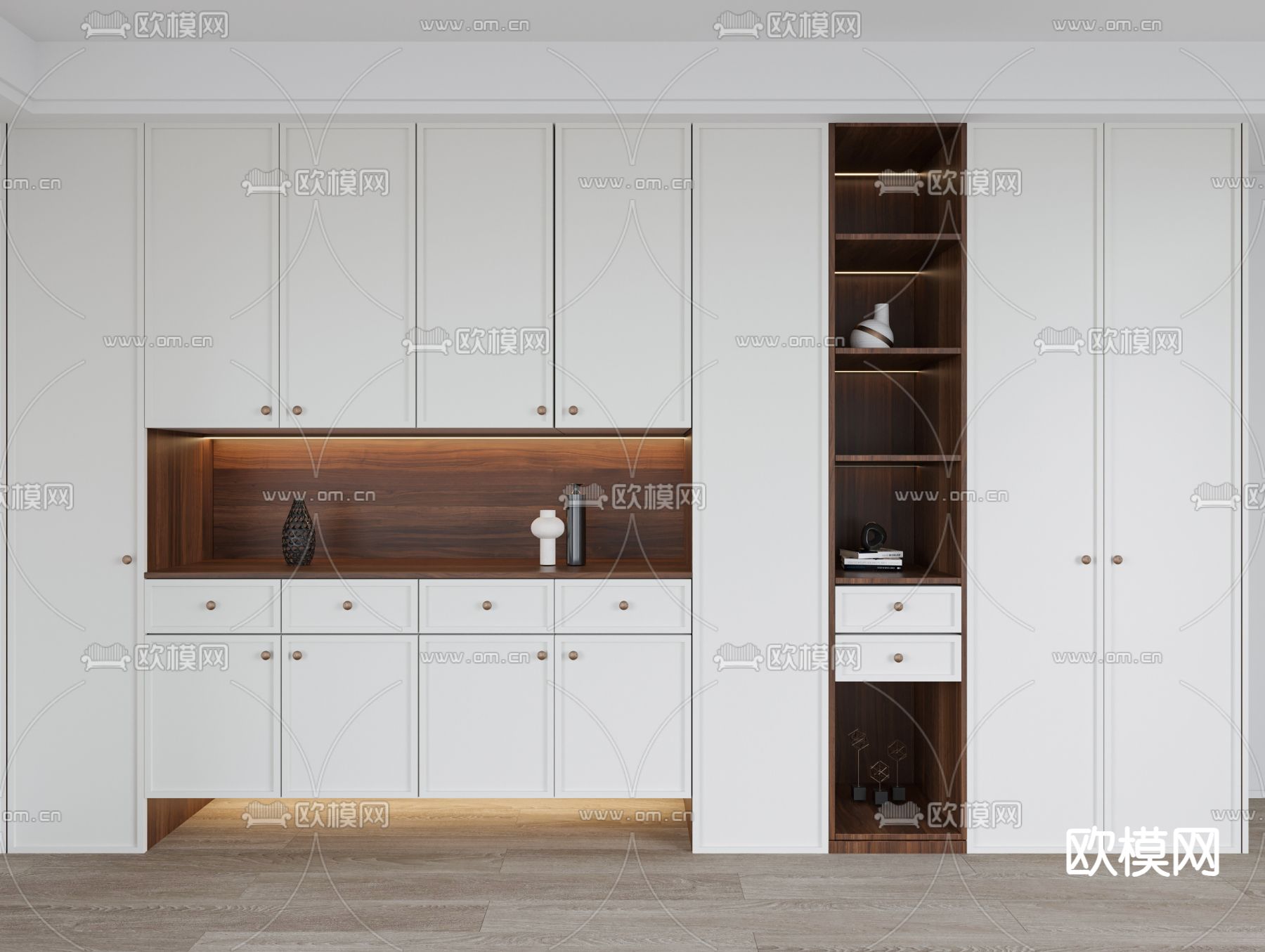 现代鞋柜3d模型下载