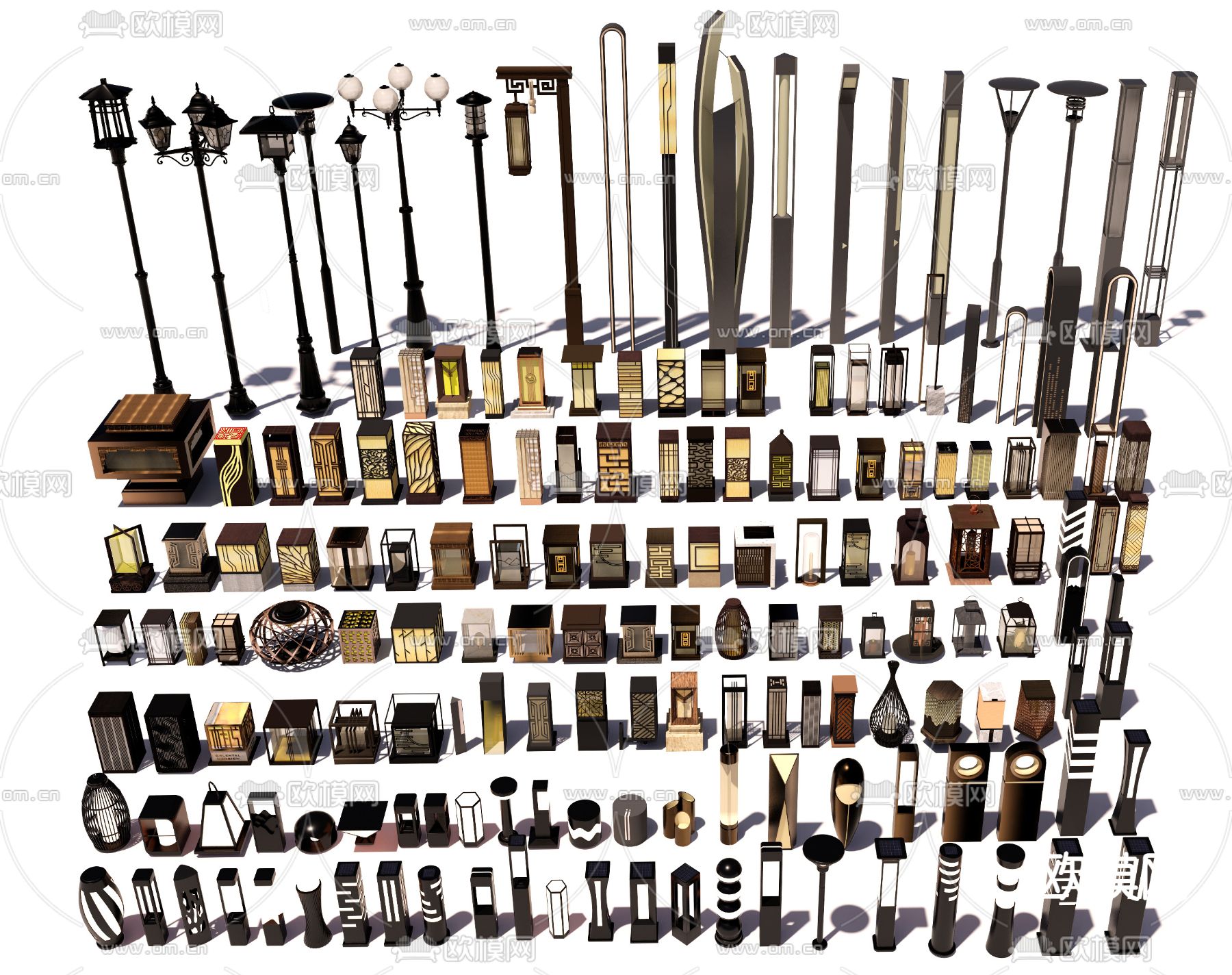 景观灯 庭院灯 草坪灯 路灯su模型
