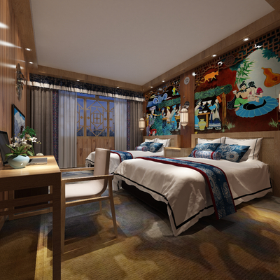  酒店客房su模型 