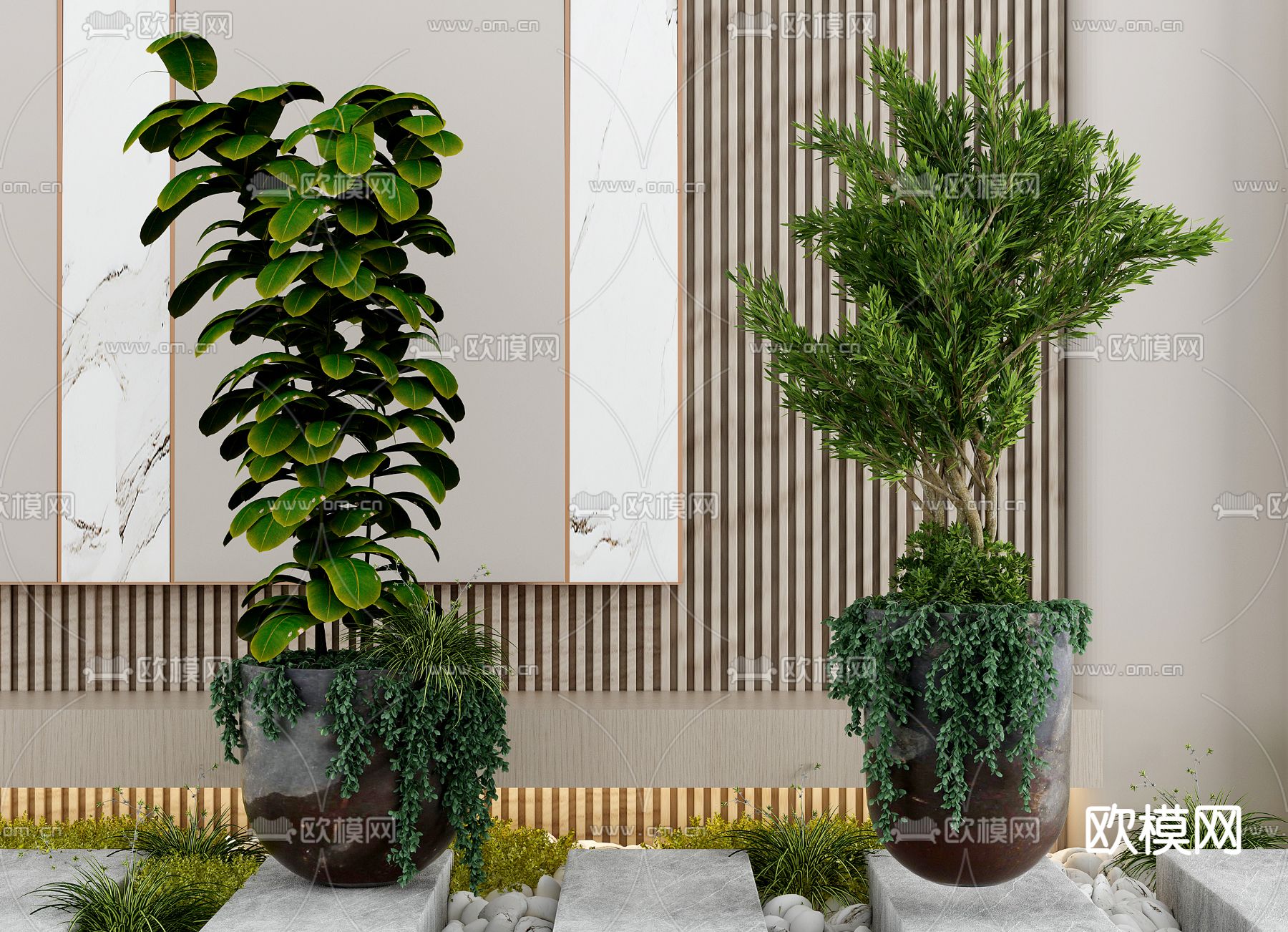 盆栽 盆景3d模型下载