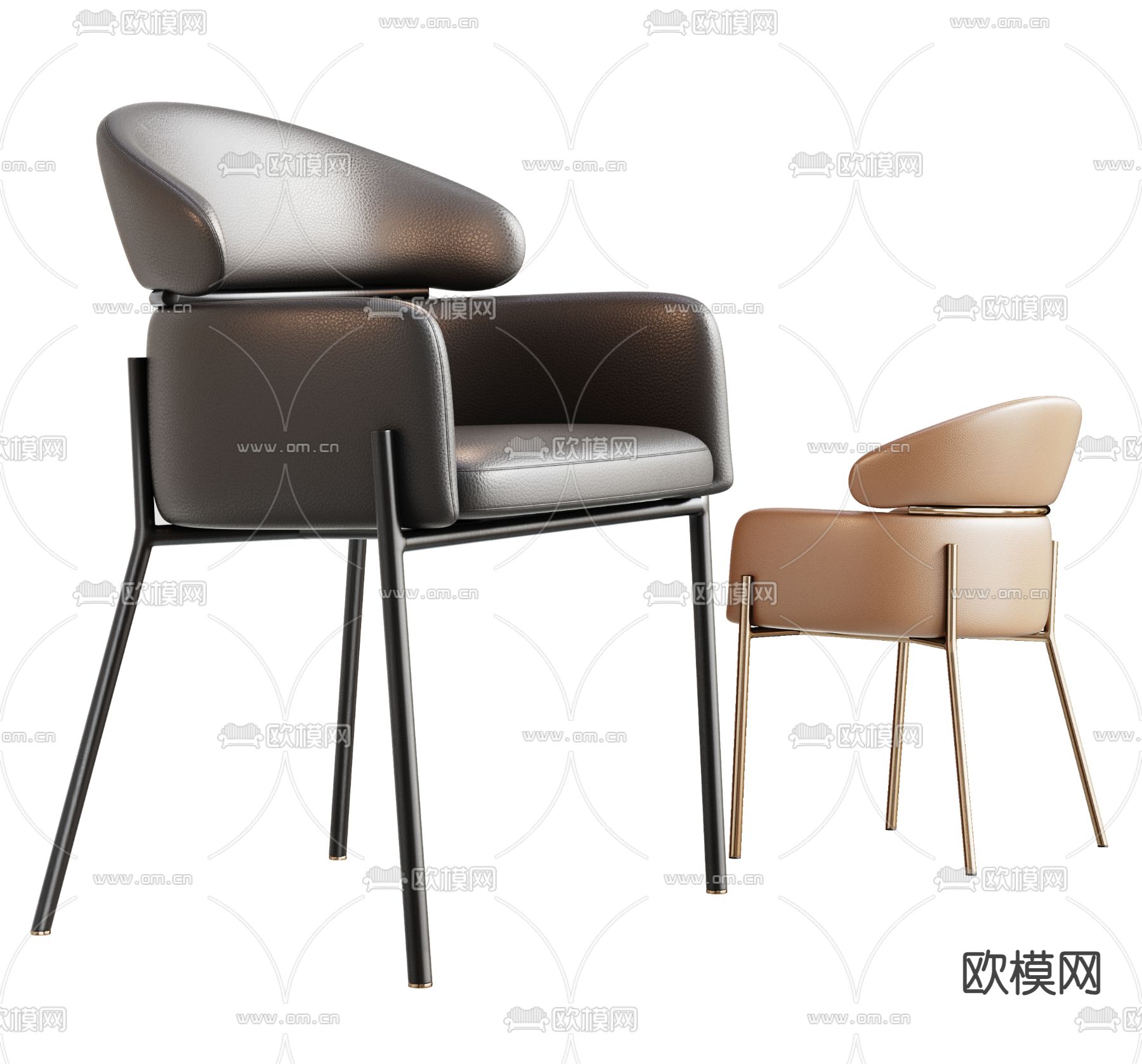 现代椅子 餐椅 单椅su模型下载（渲染图1）