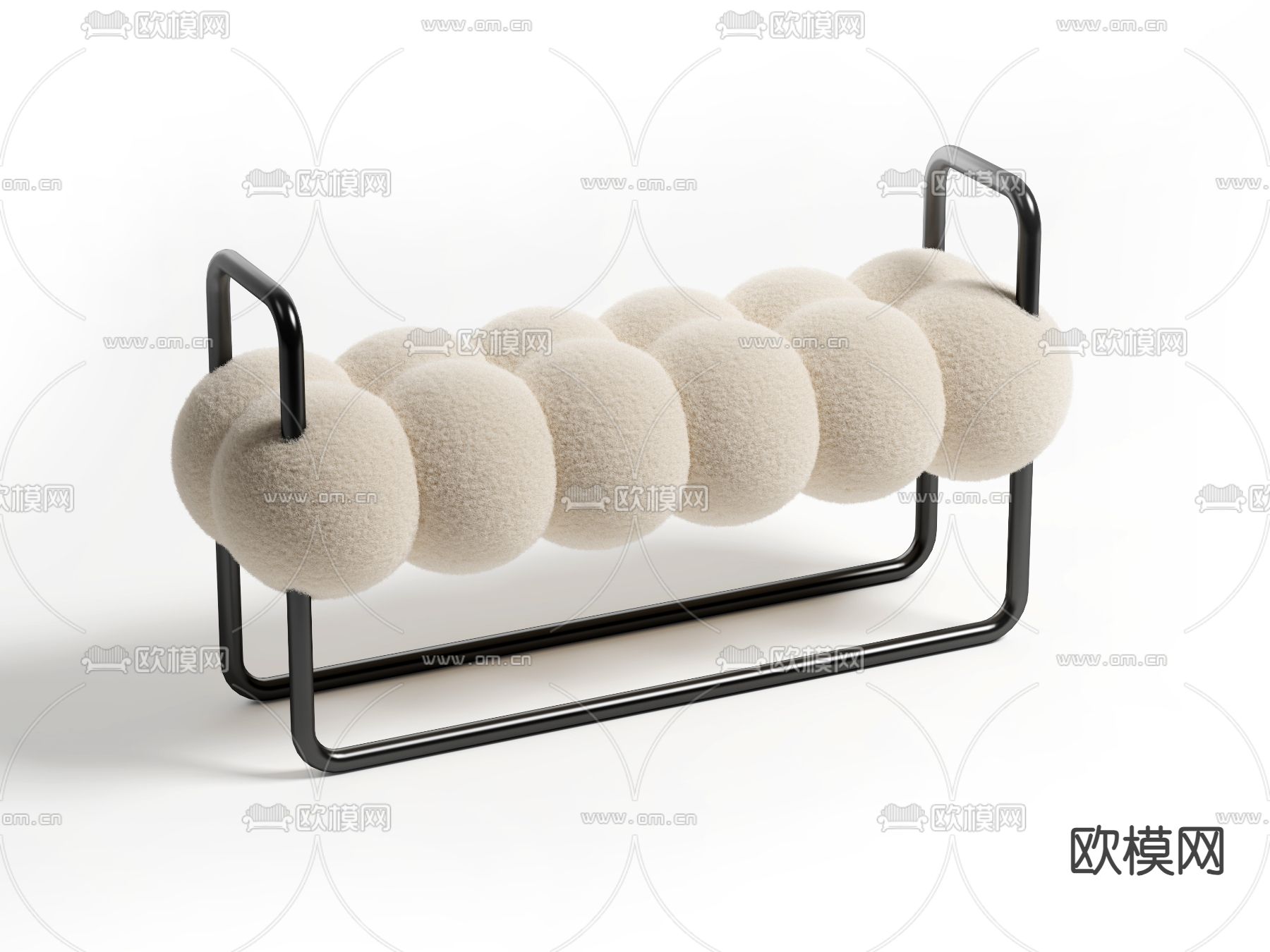 床尾凳 脚踏3d模型下载