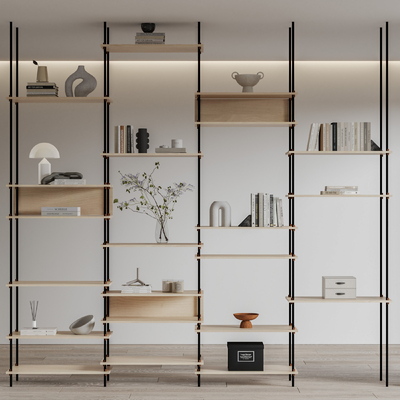 书架 装饰架su模型