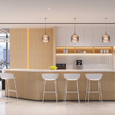  办公茶水间su模型 