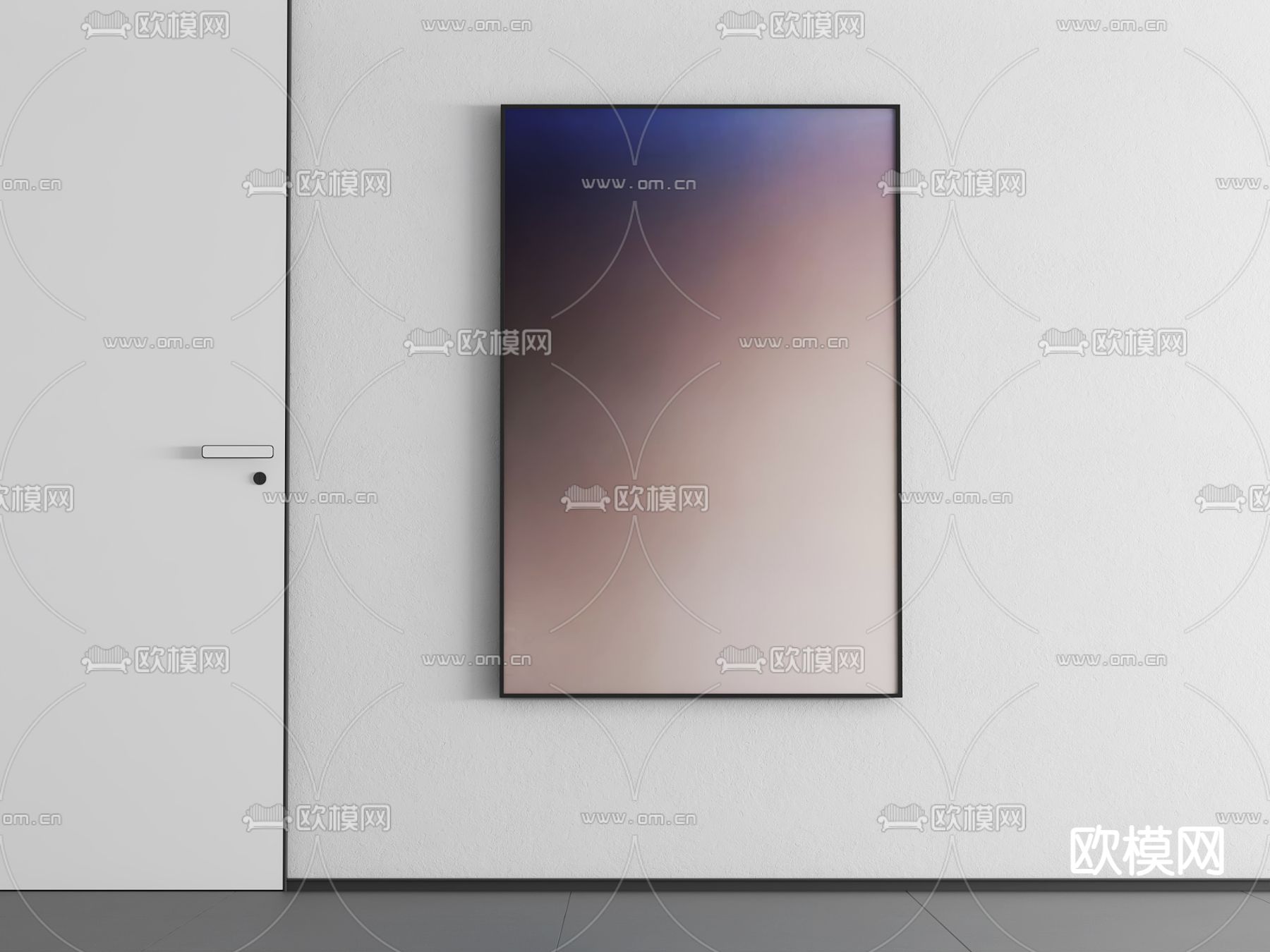 渐变画 装饰画 抽象画3d模型下载