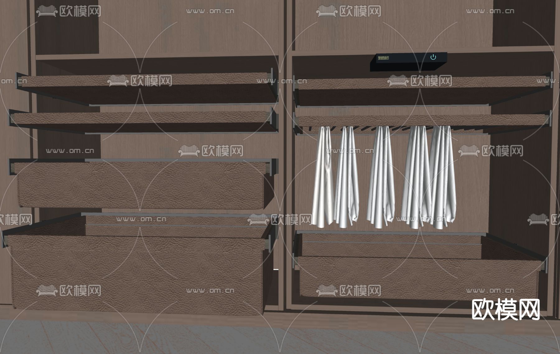 现代衣柜 拉篮su模型下载（渲染图1）