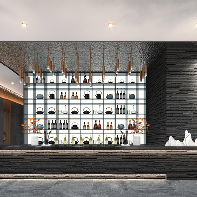  中餐厅 收银台su模型 