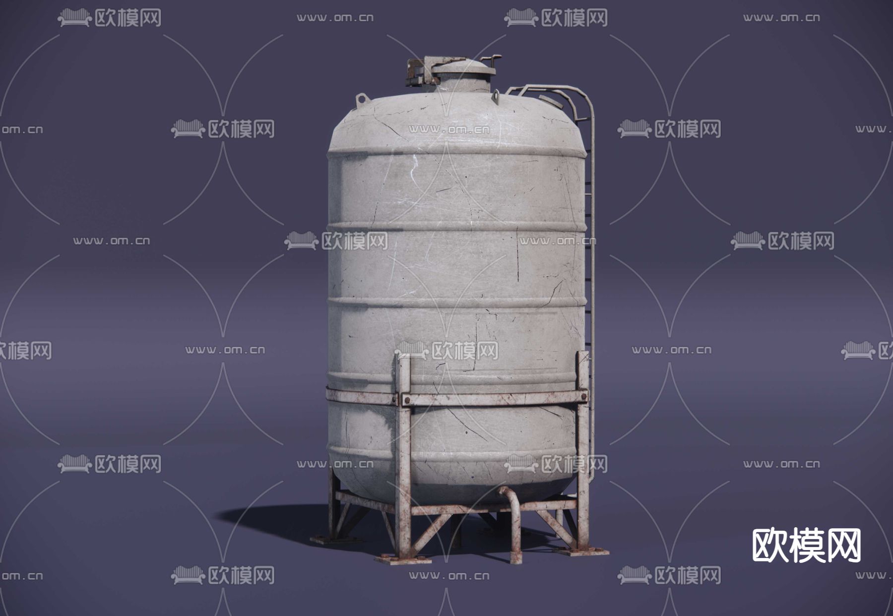 金属储水罐su模型下载（渲染图3）