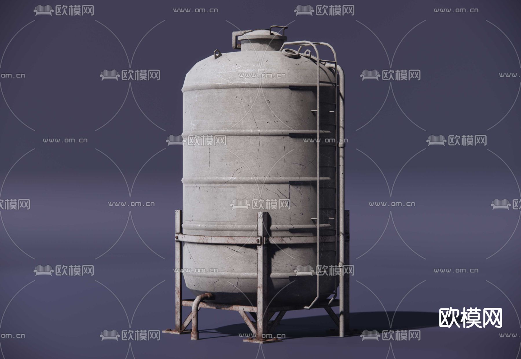 金属储水罐su模型下载（渲染图2）