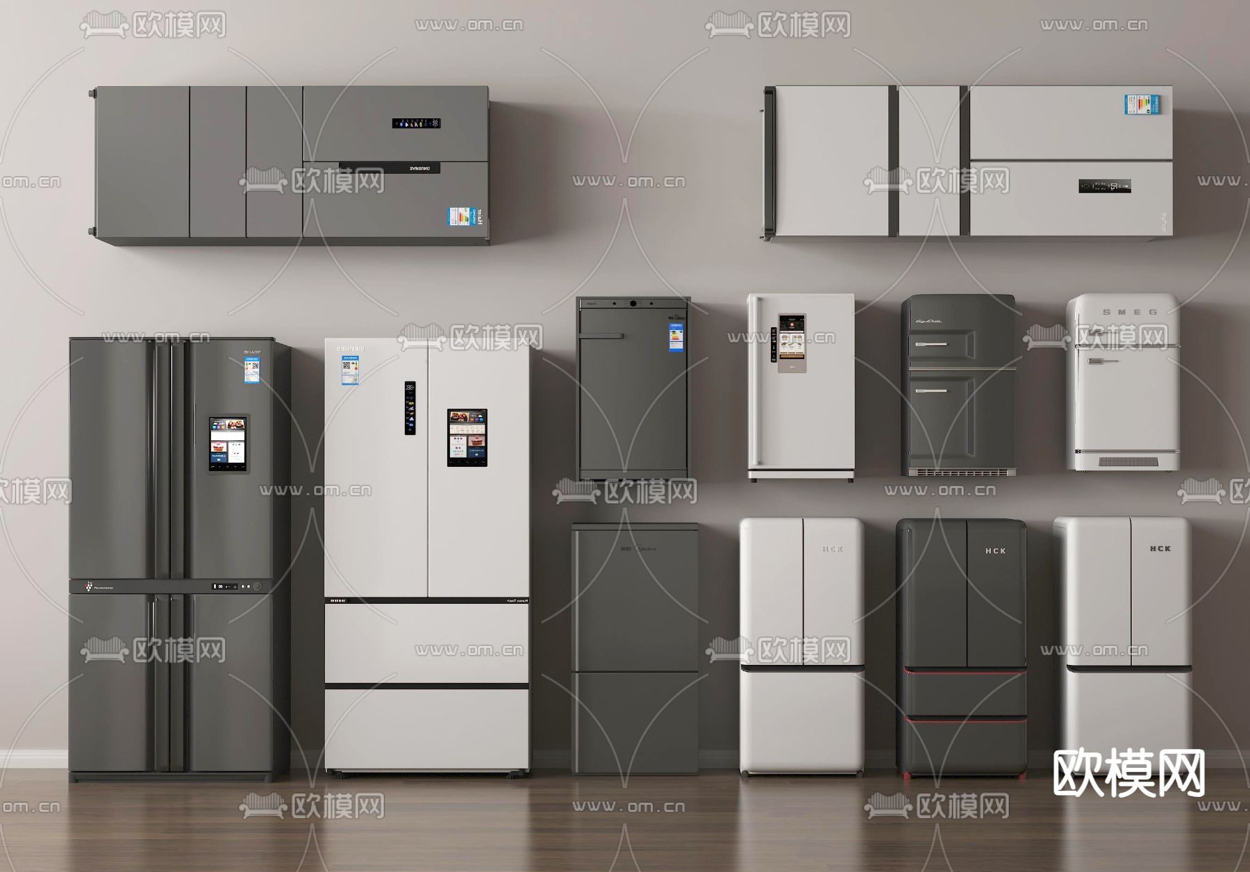 双开门冰箱 智能冰箱 小冰箱 迷你冰箱3d模型下载