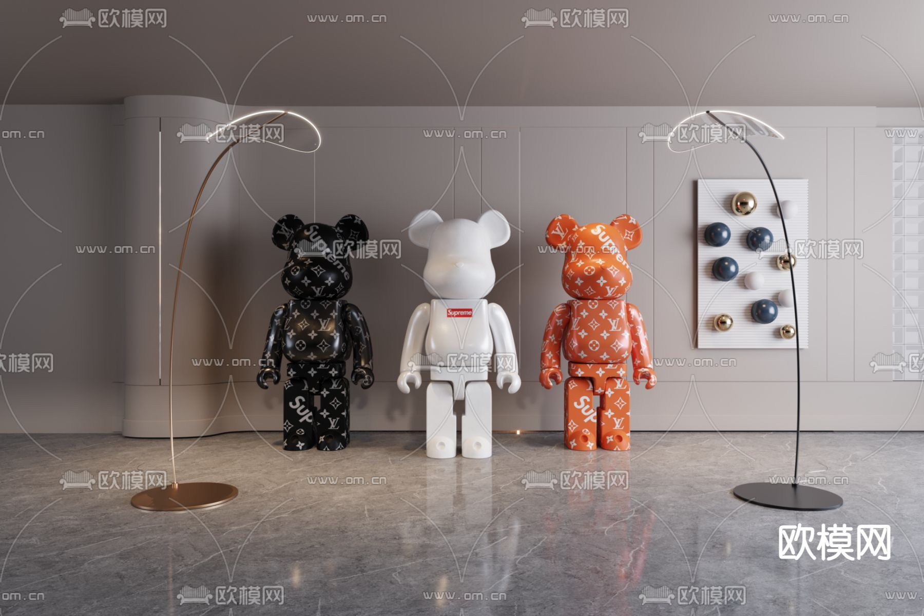 暴力熊 潮玩 公仔 玩偶3d模型下载