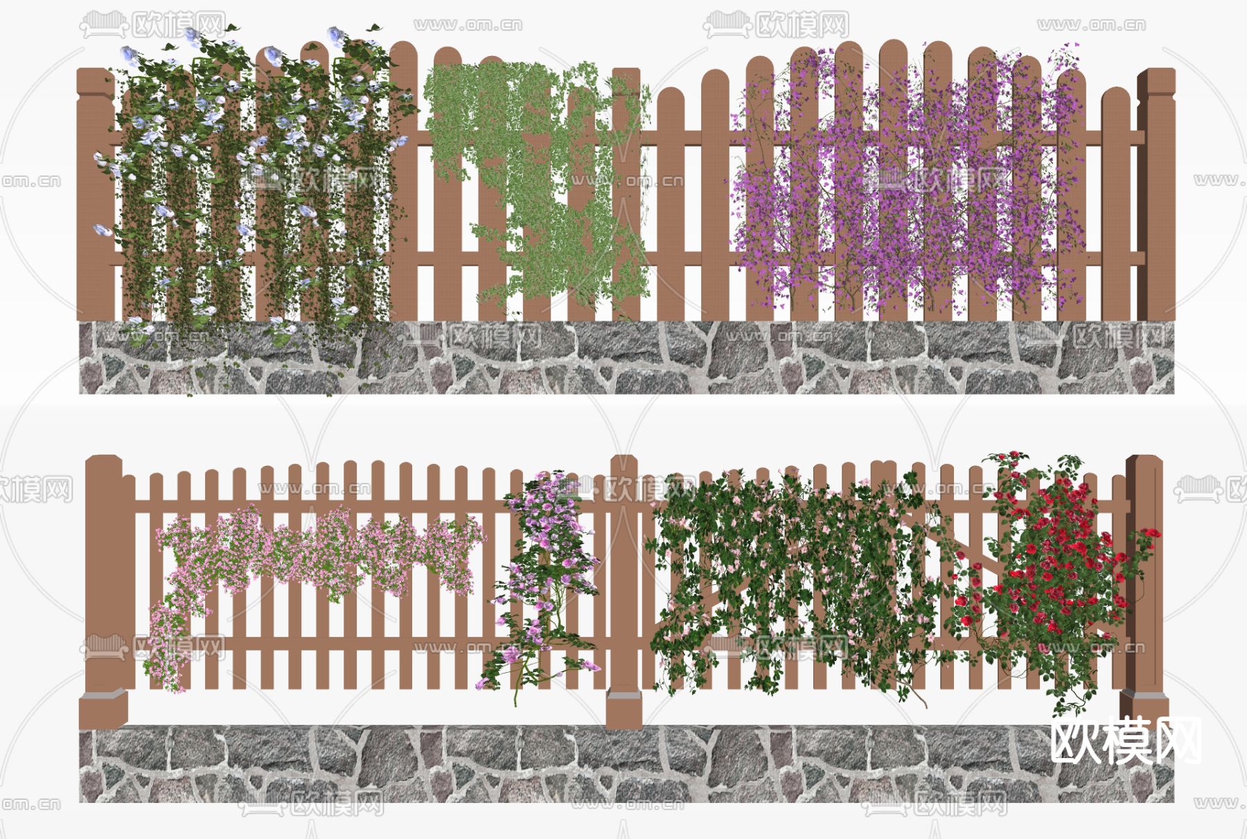 藤蔓 藤本植物 爬山虎 爬墙虎su模型下载（渲染图2）