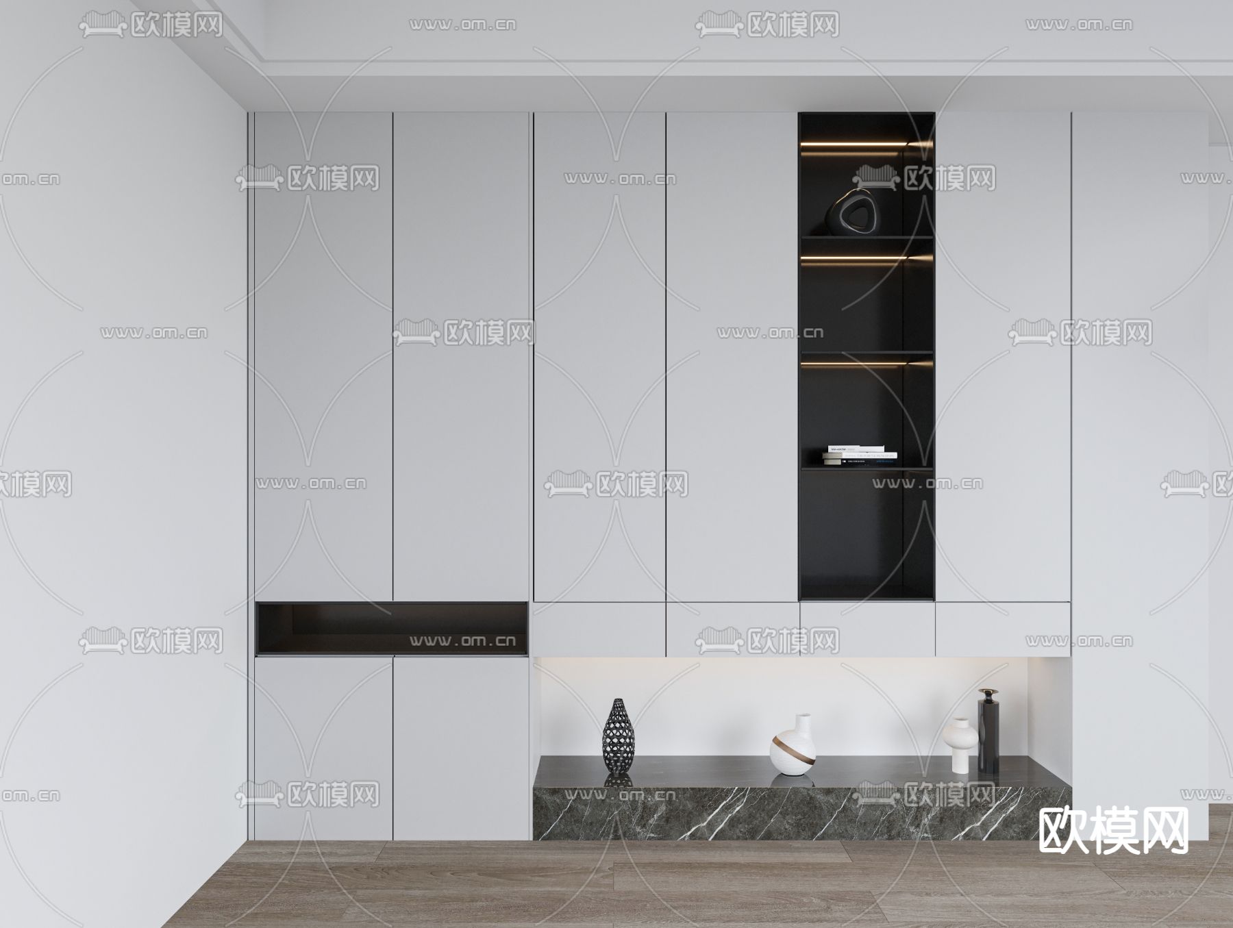 玄关鞋柜3d模型下载