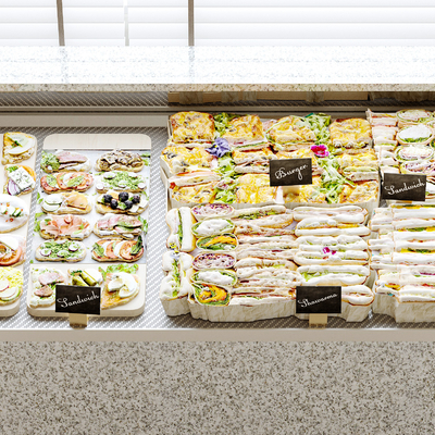  下午茶 面包 三明治 吐司su模型 