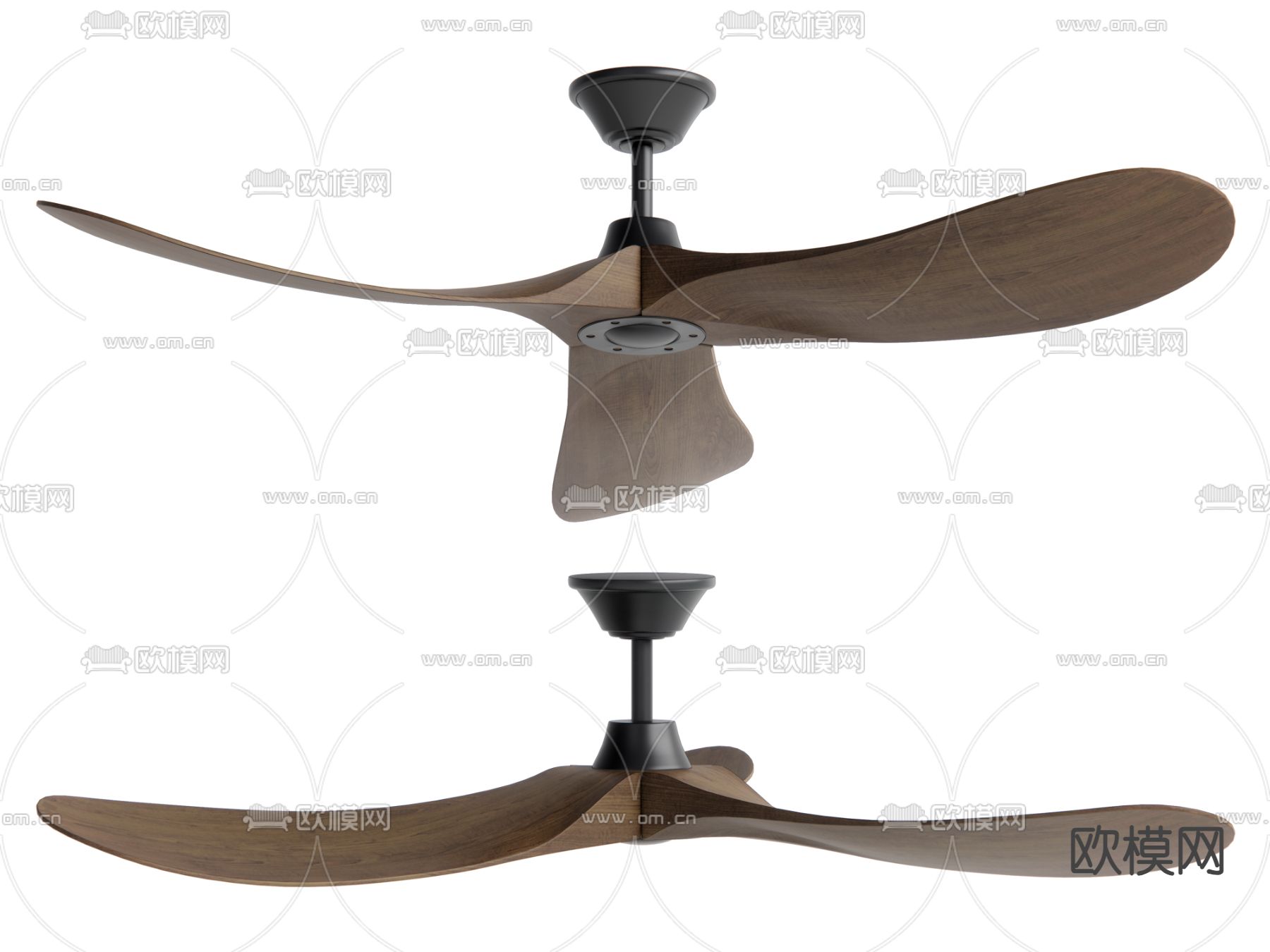 中古风吊扇su模型下载（渲染图2）