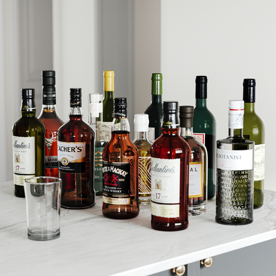  酒水 红酒 洋酒 酒瓶 葡萄酒su模型 