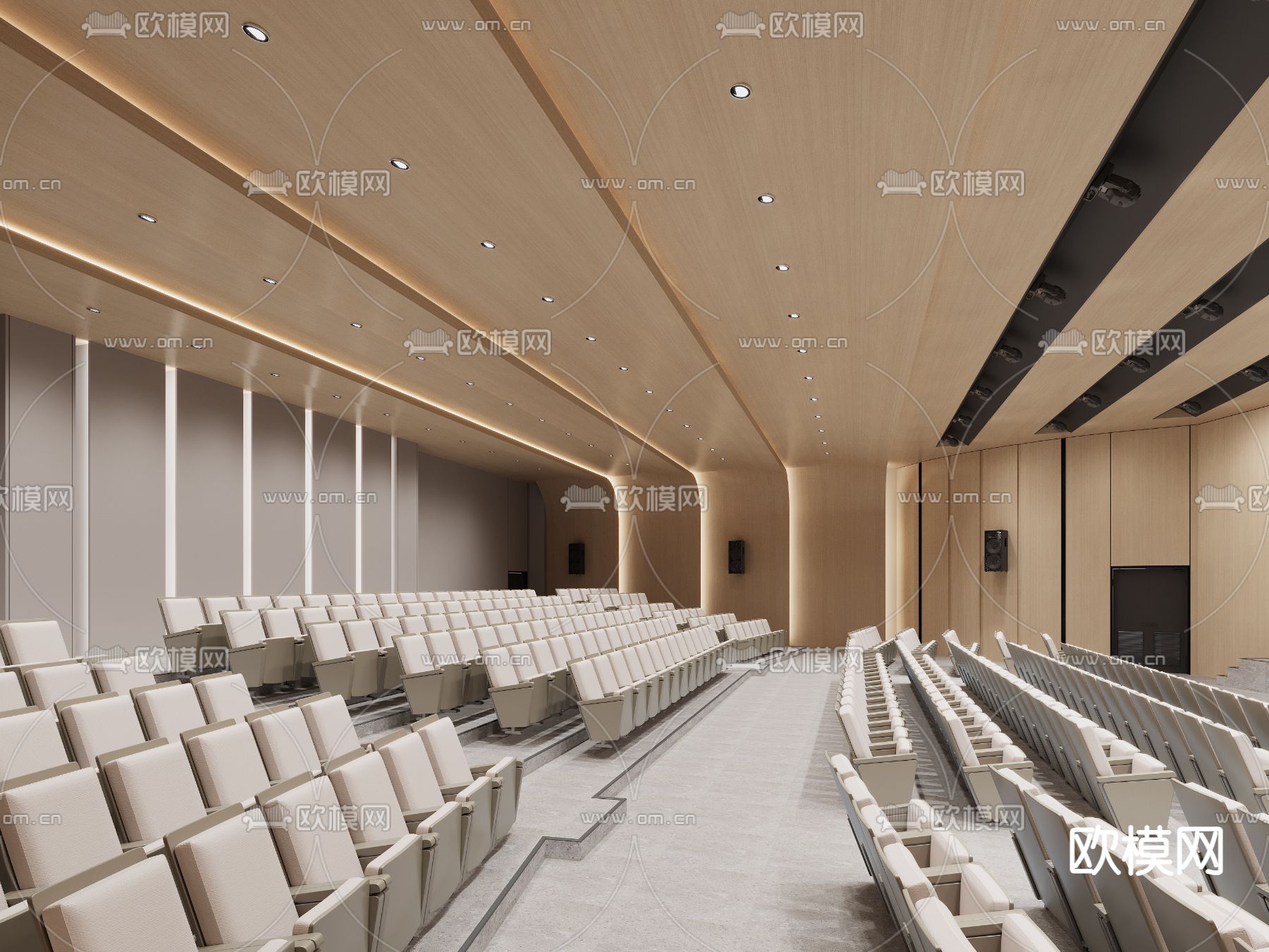 剧院 电影院3d模型下载（渲染图1）